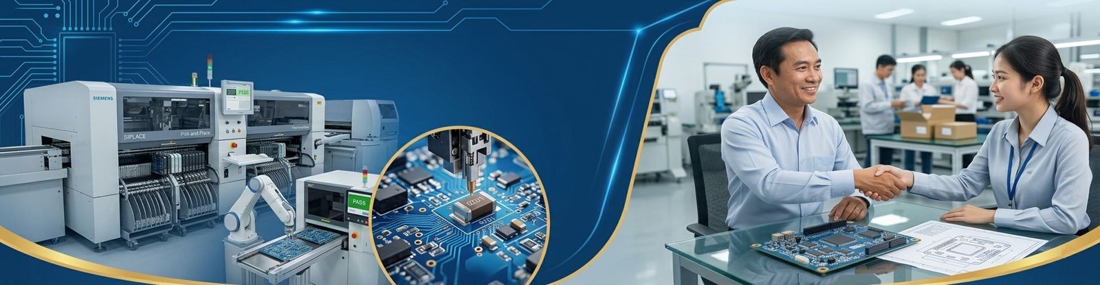 Đội ngũ kỹ sư và dây chuyền điện tử hiện đại